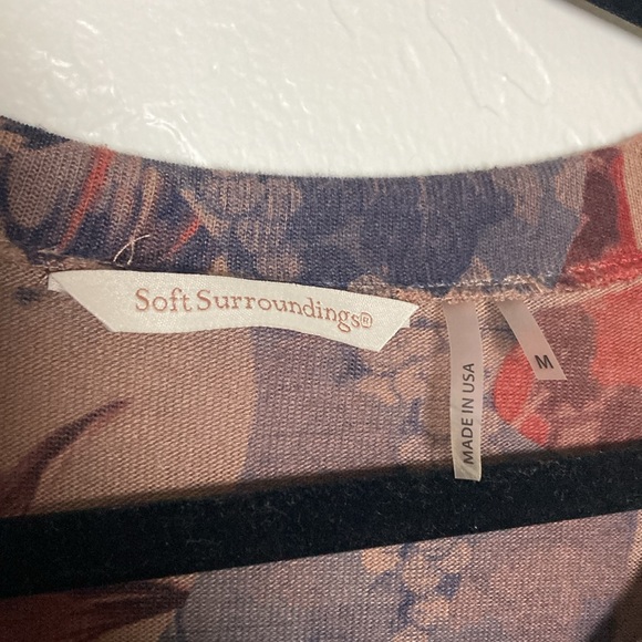 Soft Surroundings Floral Print Long Sleeve Sweater M - Picture 9 of 10